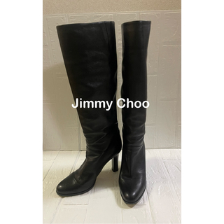 ジミーチュウ(JIMMY CHOO)の【美品】Jimmy Choo ロングブーツ  黒　22.5cm(ブーツ)