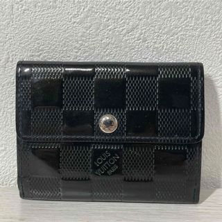 ルイヴィトン(LOUIS VUITTON)のルイヴィトン ダミエ ヴェルニ ラドロー 黒 小銭入れ　コインケース　Wホック(コインケース)