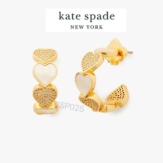 ケイトスペードニューヨーク(kate spade new york)のKSP025S5 Kate spade   ハート　フープ　ピアス　新品未使用(ピアス)