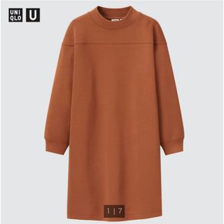 ユニクロ(UNIQLO)の GIRLS スウェットモックネックワンピース(スウェット)