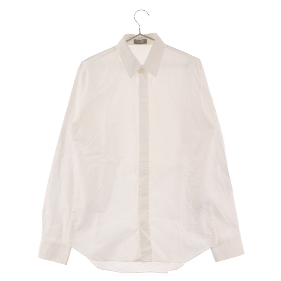 75センチ身幅DIOR ディオール Oblique Cotton Jacquard Shirt オブリーク総柄 長袖シャツ 013C502A4743 ホワイト
