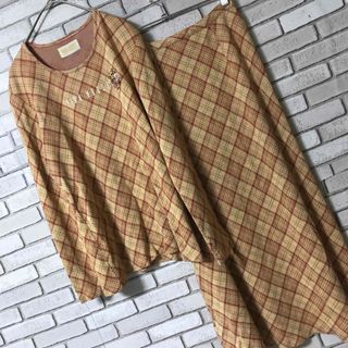 値下げ！【美品】PASERI CLUB セットアップ ロングスカートチェック