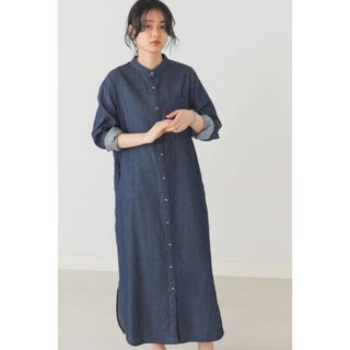 ビームス(BEAMS)の【美品】ビーミングバイビーム／デニム シャツ ワンピース(ロングワンピース/マキシワンピース)