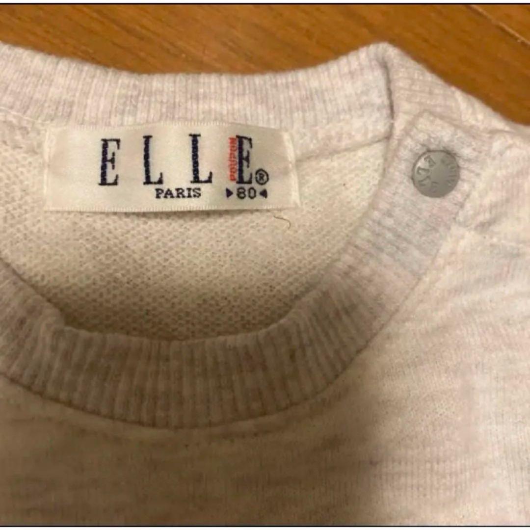 ELLE(エル)の80cm 男の子 長袖 ロンパース  カバーオール ELLE レトロ クマ キッズ/ベビー/マタニティのベビー服(~85cm)(カバーオール)の商品写真