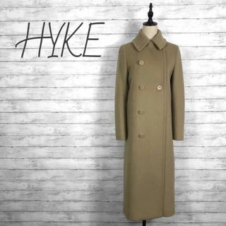 hyke  ロングボアコート　ブラック　今季購入