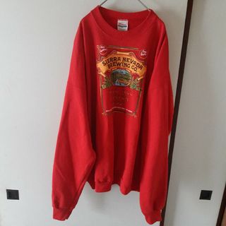 ヘインズ(Hanes)のヘインズ　hanes　トレーナー　USA　赤　2XL xxl 50-52 古着(スウェット)