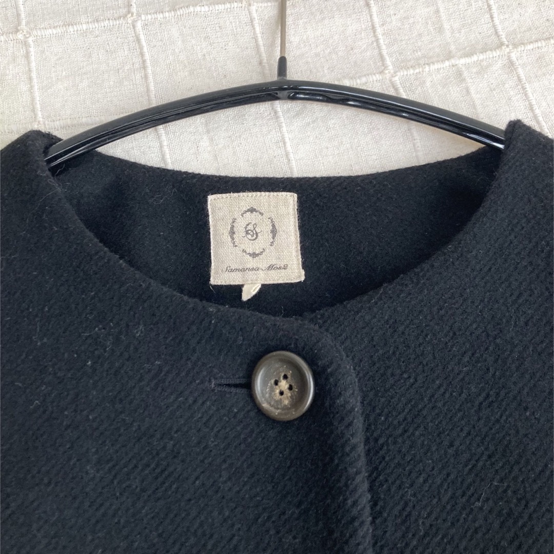 SM2(サマンサモスモス)の【新品】バルーン袖のシンプルなノーカラーのコート★サマンサモスモス レディースのジャケット/アウター(その他)の商品写真