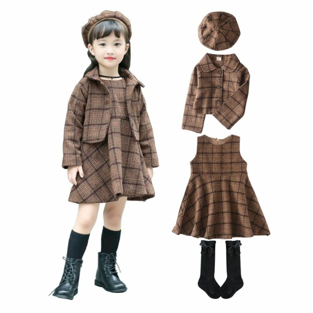 WUOWU ワンピース 子供 用 女の子 ワンピース キッズ 子供服 フォーマルベビー服(~85cm)