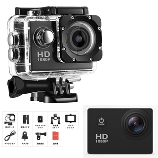 アクションカメラ　ブラック　SJ4000E 運動カメラ　新作　ビデオカメラ(ビデオカメラ)