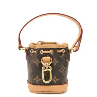 ルイヴィトン(LOUIS VUITTON)のルイヴィトン LOUIS VUITTON ビジューサック マイクロノエ M00818 モノグラム キーホルダー チャーム モノグラムキャンバス ブラウン 美品(チャーム)