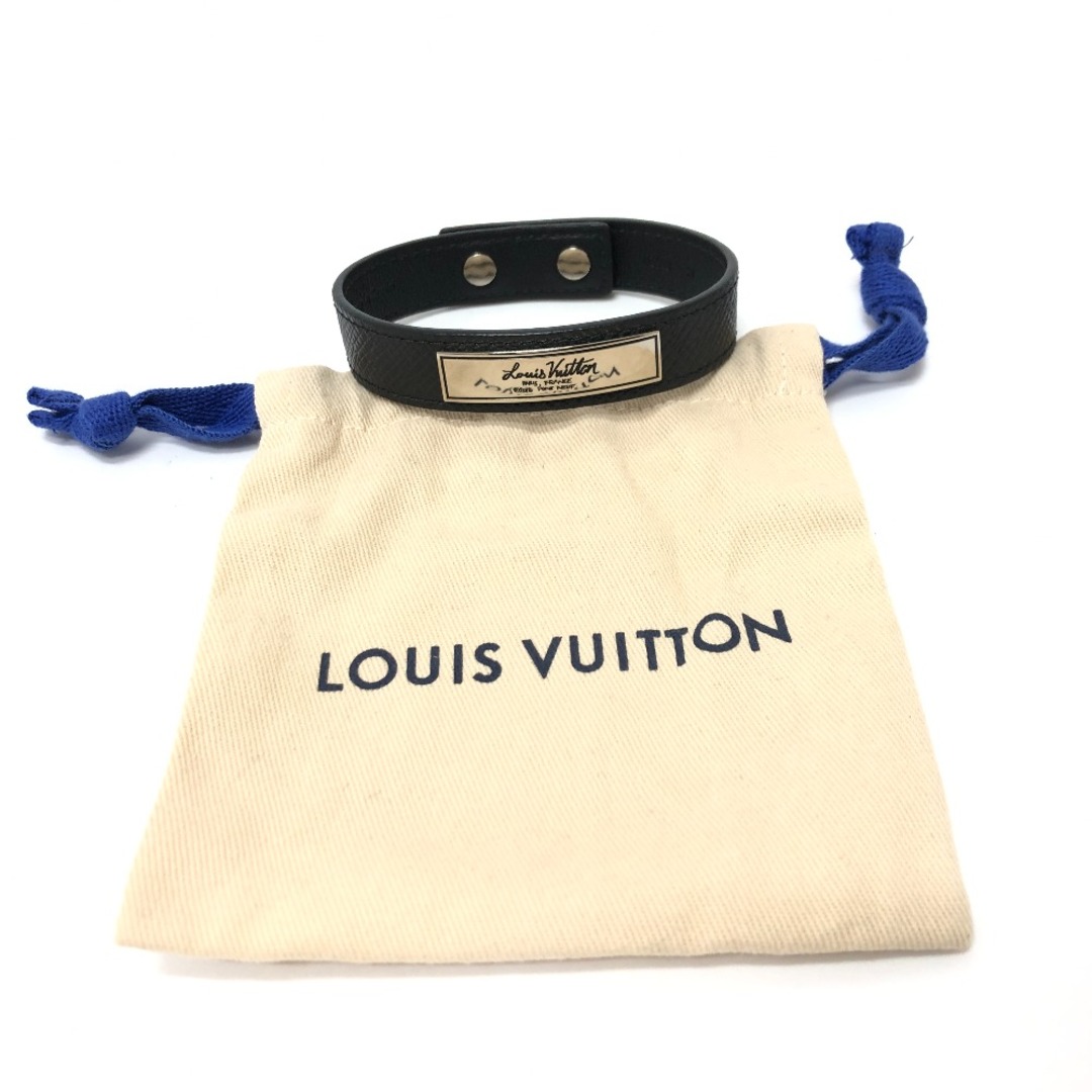 ブラック素材ルイ ヴィトン　LOUIS VUITTON  ブレスレット  ブラック レザー