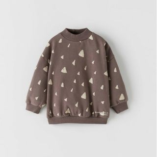 ザラキッズ(ZARA KIDS)のZARA スウェット 裏起毛トレーナー  92 ダークブラウン(Tシャツ/カットソー)