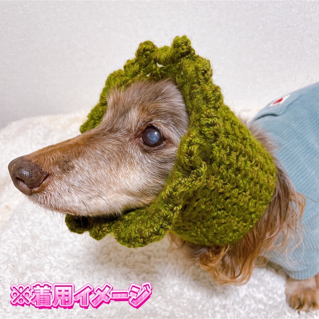 犬用スヌード「しゅぽん」1 ハンドメイドのペット(ペット服/アクセサリー)の商品写真