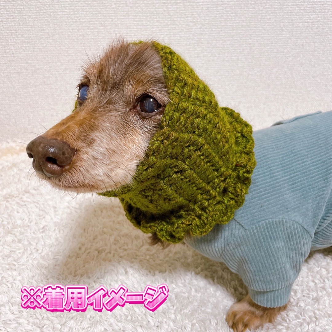 犬用スヌード「しゅぽん」1 ハンドメイドのペット(ペット服/アクセサリー)の商品写真