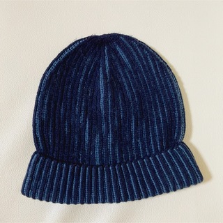 ギャップ(GAP)のGAP ギャップ　青　ブルー　縦縞　ニットキャップ　ニット帽(ニット帽/ビーニー)