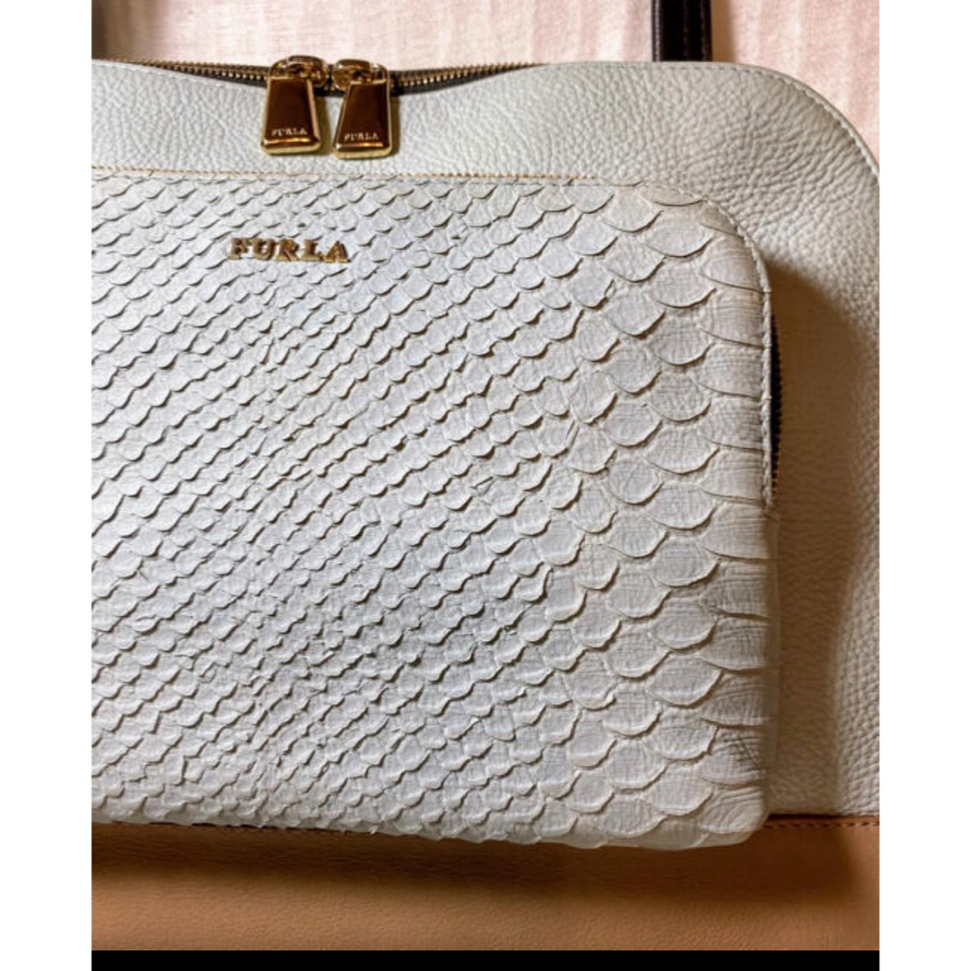 ショッピング買付 ★FURLA★ 爽やかな水色エレガントなバッグ❣️美品❣️