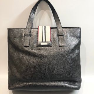 バーバリー(BURBERRY)の美品 バーバリー レザー ノバチェック ストライプ ハンドバッグ ブラック(ハンドバッグ)