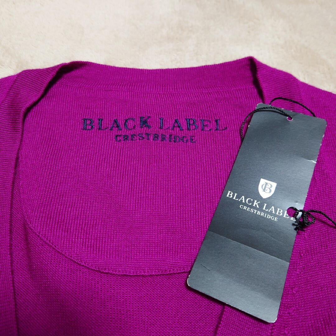 BURBERRY BLACK LABEL(バーバリーブラックレーベル)の BURBERRY BLACK LABEL 紫ニット メンズのトップス(ニット/セーター)の商品写真