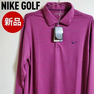 ナイキ(NIKE)のNIKE GOLF ナイキ ゴルフ 長袖 ポロシャツ ボーダー  【k124】(Tシャツ/カットソー(七分/長袖))