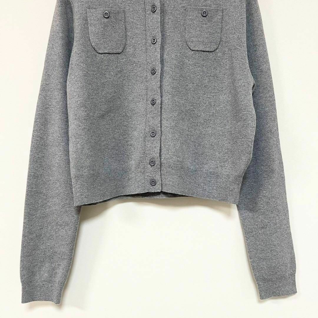 CABaN コットンカシミヤ クルーネックカーディガン グレー XSの CABaN コットンカシミヤ クルーネックカーディガン グレー XSの