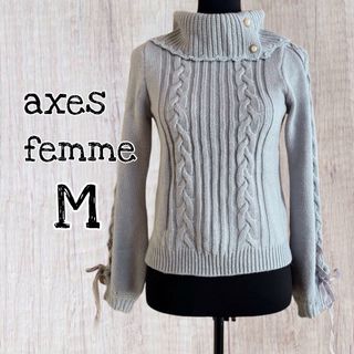 アクシーズファム(axes femme)のaxes femme トップス オフタートルネック ニット Mサイズ /USED(ニット/セーター)