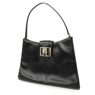 フェラガモ(Ferragamo)の★SALE 【4ea0414】サルヴァトーレフェラガモ ショルダーバッグ/ヴァラ/レザー/ブラック/シルバー金具 【中古】 レディース(ショルダーバッグ)