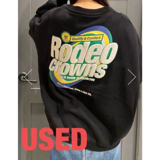 ロデオクラウンズワイドボウル(RODEO CROWNS WIDE BOWL)の【USED】ロデオ ★WASHロゴビッグスウェットトップス(トレーナー/スウェット)