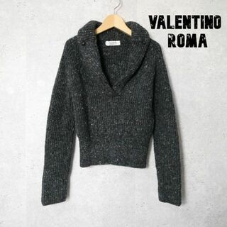 ヴァレンティノ(VALENTINO)の極美品 ヴァレンティノローマ ウール×カシミヤ ショールカラー ニット セーター(ニット/セーター)
