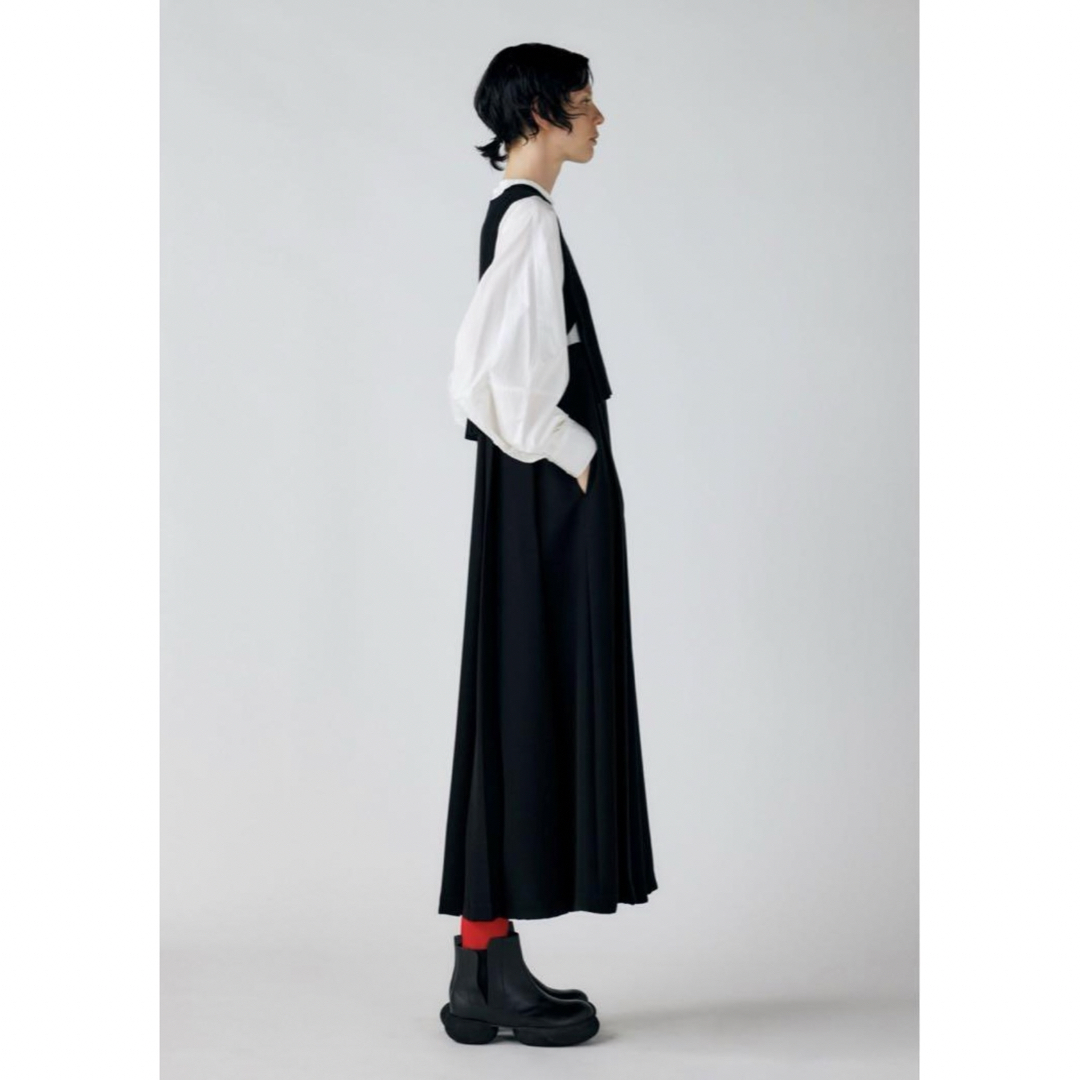 ENFOLD(エンフォルド)のenfold KNIT-LAYERED PLEATS DRESS エンフォルド レディースのワンピース(ロングワンピース/マキシワンピース)の商品写真