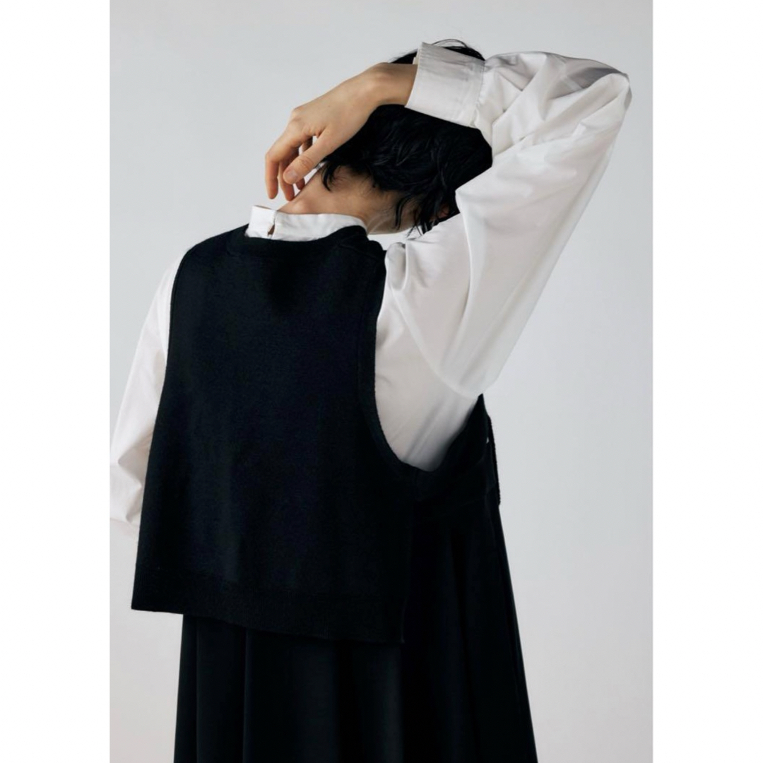 ENFOLD(エンフォルド)のenfold KNIT-LAYERED PLEATS DRESS エンフォルド レディースのワンピース(ロングワンピース/マキシワンピース)の商品写真