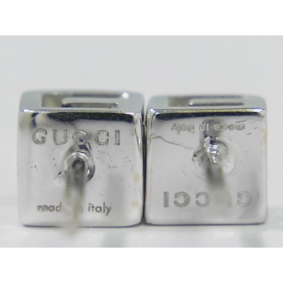 GUCCI - 本物 グッチ GUCCI Gキューブ 750 WG ピアス ホワイト GUCCI - 本物 グッチ GUCCI Gキューブ 750 WG ピアス ホワイト