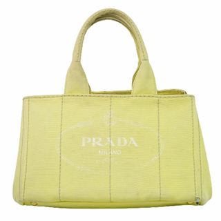 プラダ(PRADA)の本物 プラダ PRADA カナパトート M トートバッグ ハンドバッグ キャンバス イエロー Canapa バッグ 中古(トートバッグ)