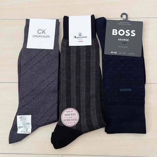 ボス(BOSS)のBOSS  CALVIN KLEIN  Aquascutum  ソックス　3点(ソックス)