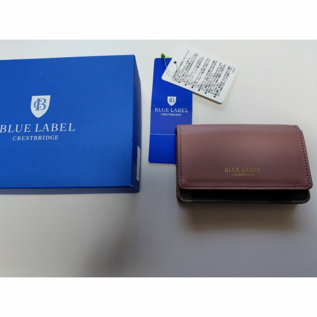 BLUE LABEL CRESTBRIDGE(ブルーレーベルクレストブリッジ)の新品　ブルーレーベルクレストブリッジ　カードケース　名刺入れ　17600円ピンク レディースのファッション小物(名刺入れ/定期入れ)の商品写真