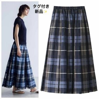 ebure - タグ付き新品 ebure シアーチェックオーガン ウエストゴム