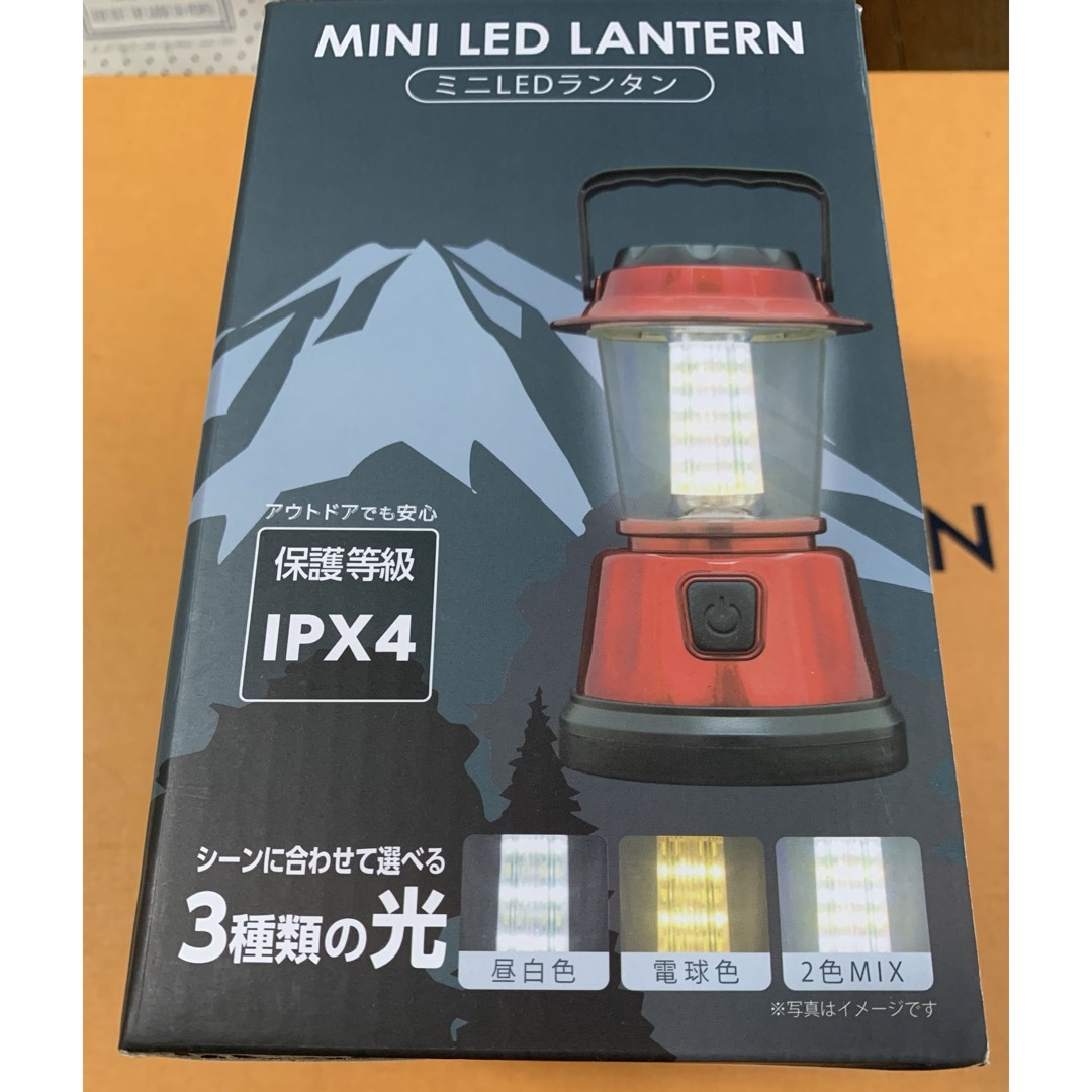 オーム電機(オームデンキ)のミニLEDランタン：新品未使用 LEDライト ランタンスタンド ハンドル付き スポーツ/アウトドアのアウトドア(ライト/ランタン)の商品写真