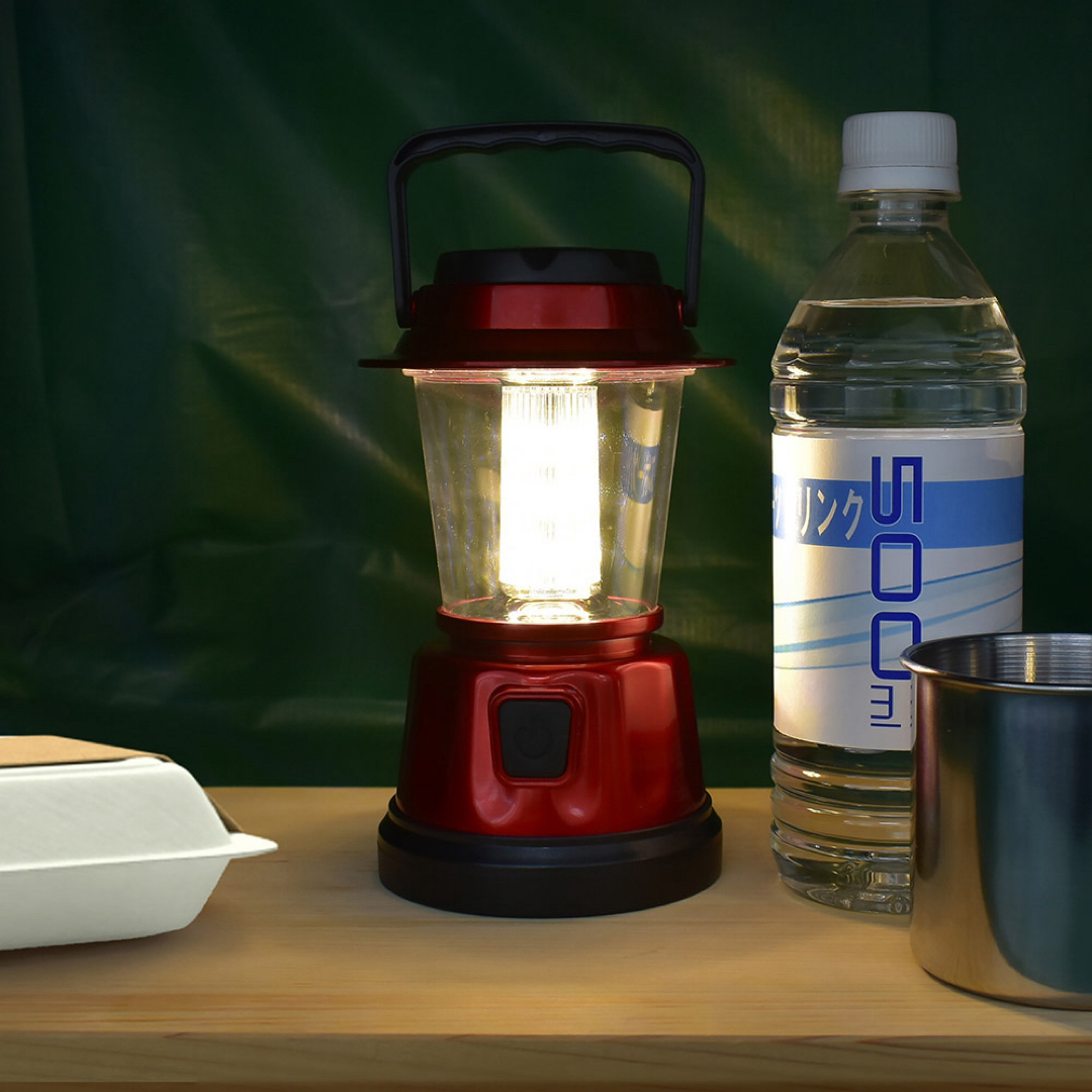 オーム電機(オームデンキ)のミニLEDランタン：新品未使用 LEDライト ランタンスタンド ハンドル付き スポーツ/アウトドアのアウトドア(ライト/ランタン)の商品写真