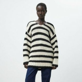 ザラ(ZARA)のZARA  ウール＆アルパカ ボーダーニット(ニット/セーター)