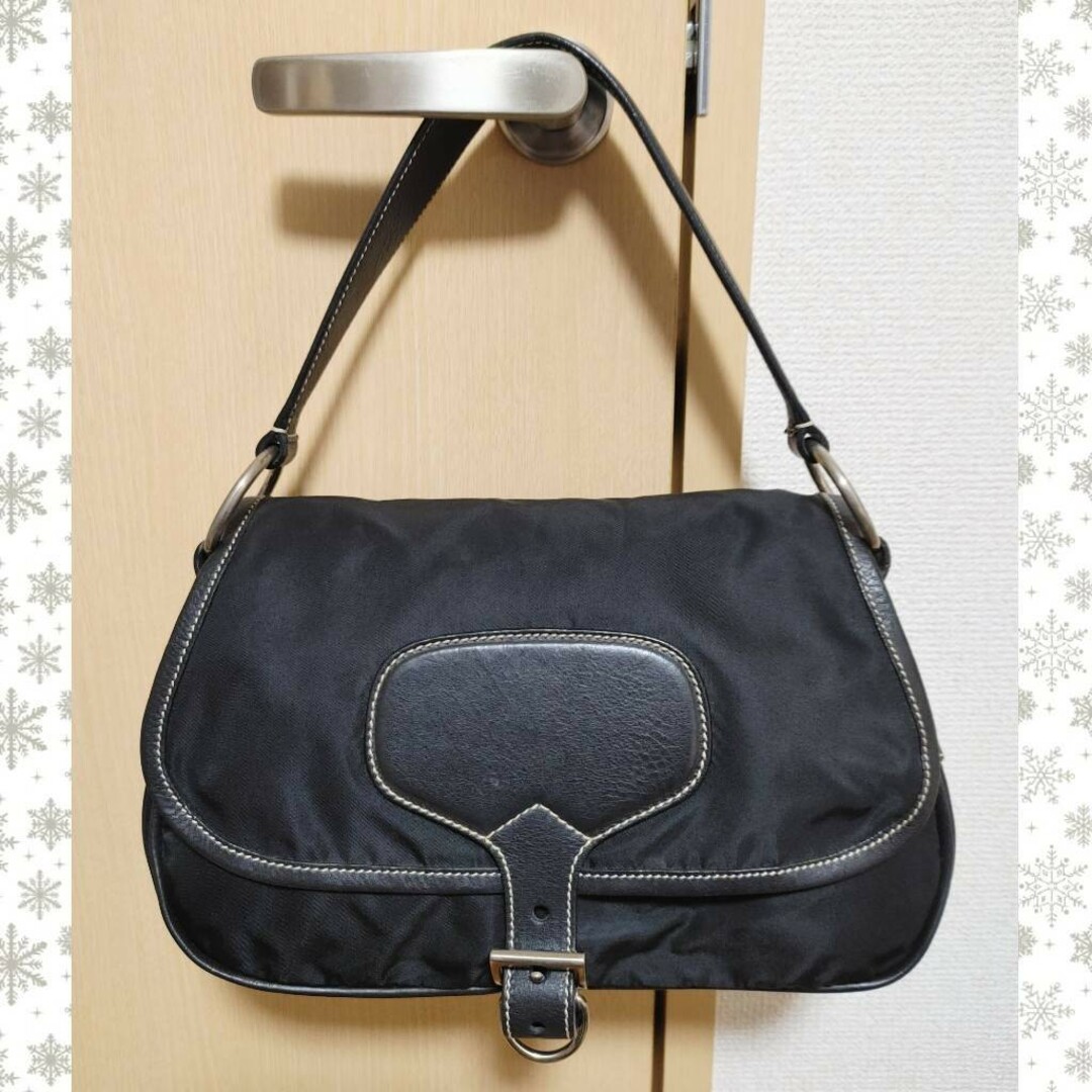 【PRADA】希少!!ナイロン✕レザーワンショルダーバッグ★超美品!!★正規品