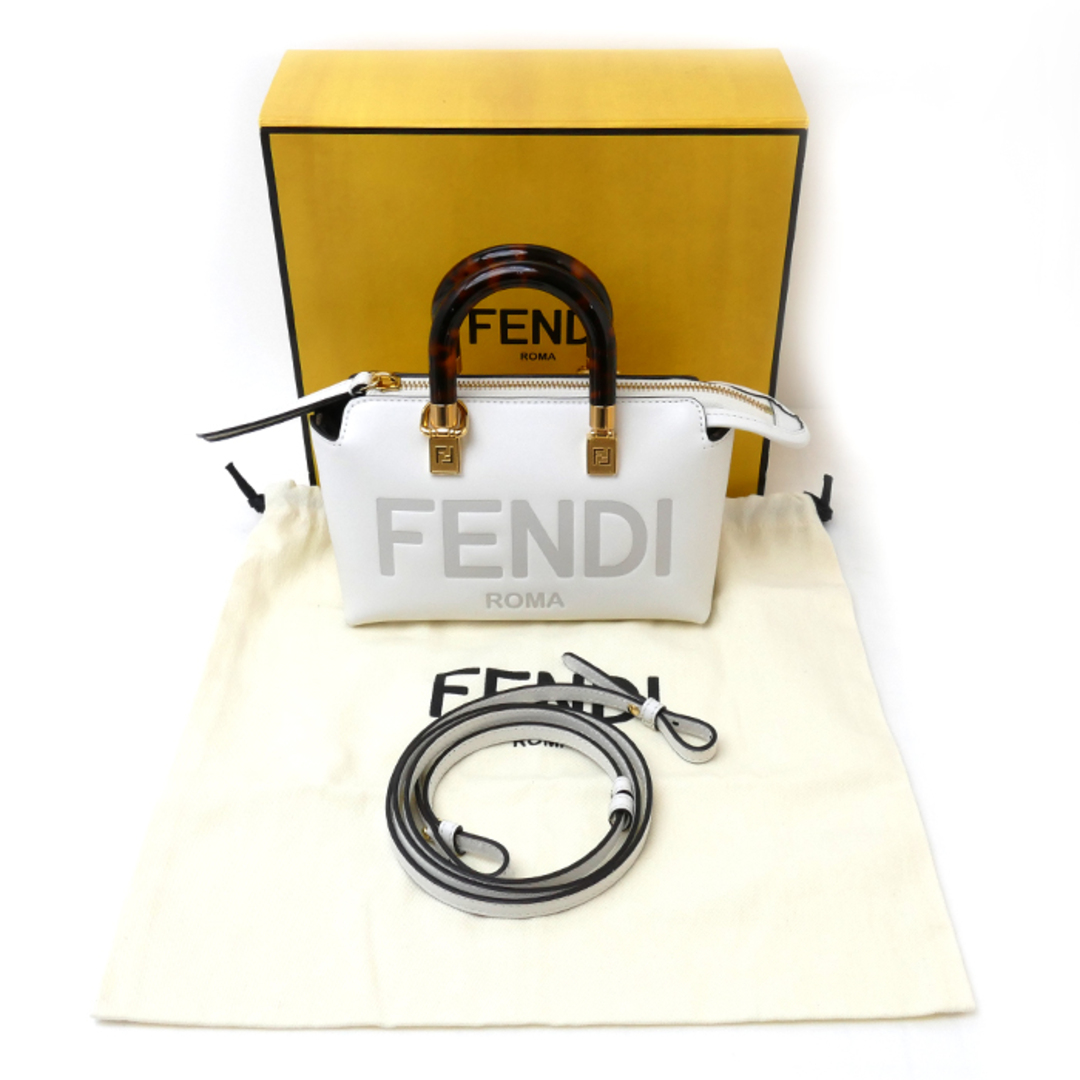 FENDI(フェンディ)のFENDI フェンディ バイザウェイ ミニ 2Wayショルダーバッグ ホワイト 8BS067ABVLF1JTW レディース【中古】【美品】 レディースのバッグ(ショルダーバッグ)の商品写真