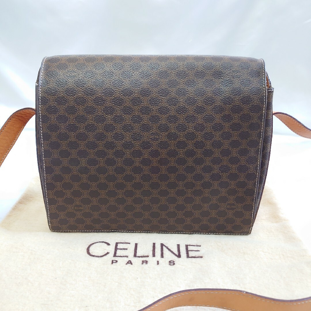 celine(セリーヌ)の美品 CELINE マカダム柄 ショルダーバッグ レディースのバッグ(ショルダーバッグ)の商品写真