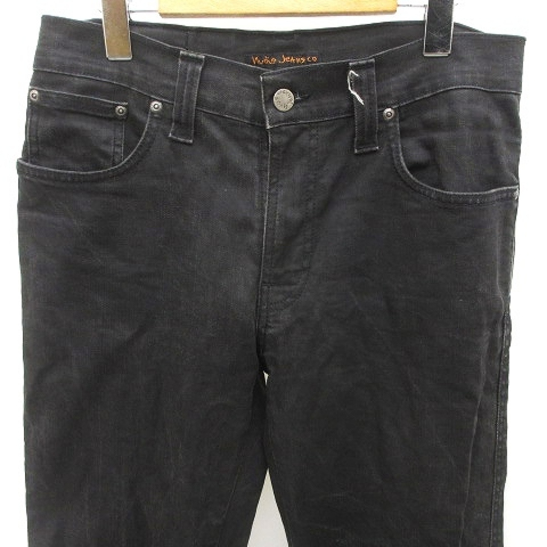 Nudie Jeans(ヌーディジーンズ)のヌーディージーンズ SLIM JIM デニムパンツ スリム コットン 黒 L位 メンズのパンツ(スラックス)の商品写真