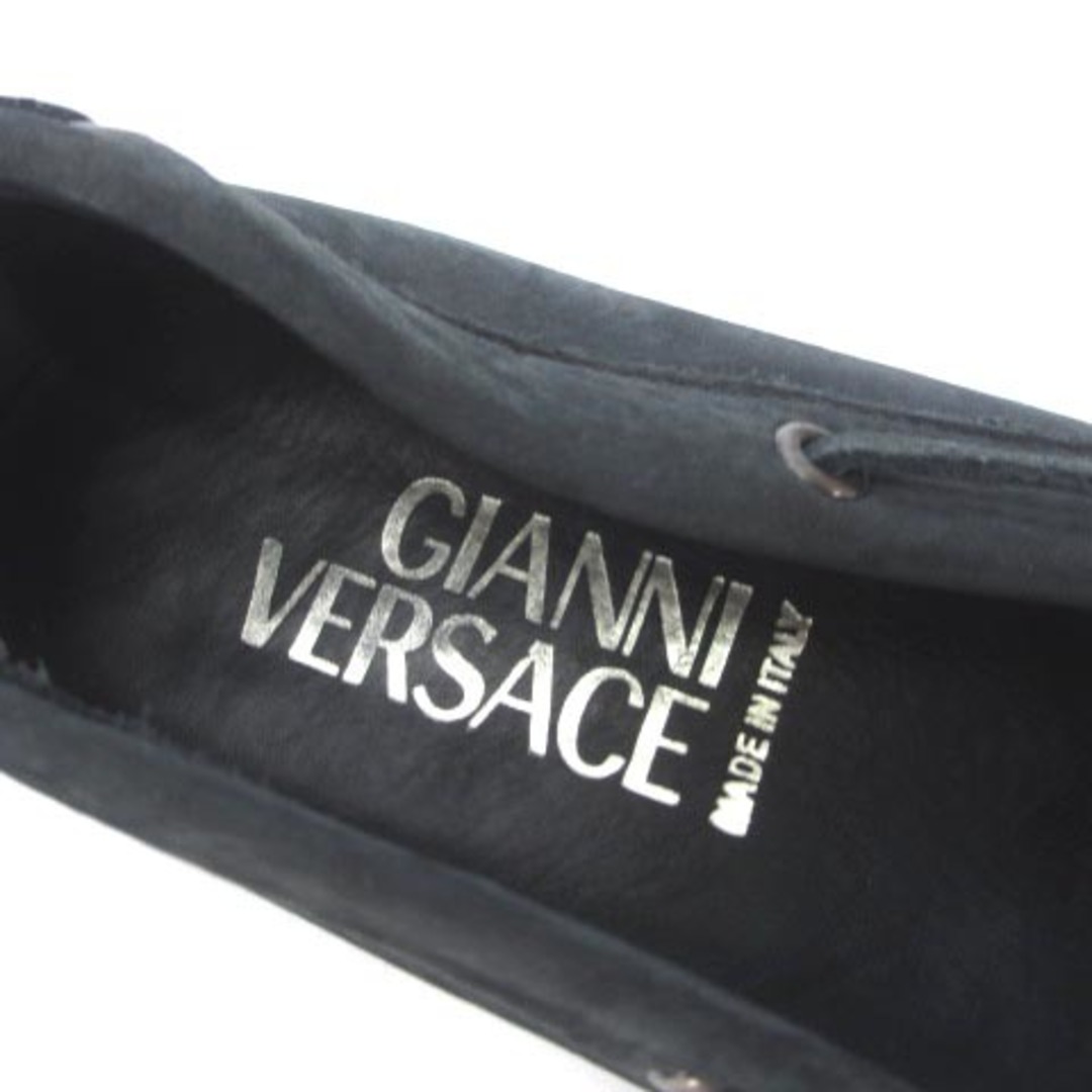 Gianni Versace(ジャンニヴェルサーチ)のジャンニヴェルサーチ デッキシューズ スリッポン 黒 41 25.5 靴 レディースの靴/シューズ(スリッポン/モカシン)の商品写真