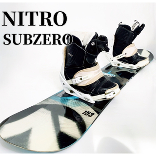 ナイトロ(NITRO)のNITRO SUBZERO 153cm BURTON スノーボード 3点 セット(ボード)