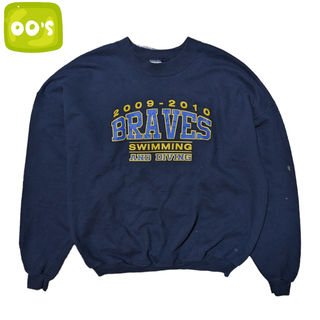 ギルダン(GILDAN)のy2k JERZEES BRAVES SWIMMING ネイビー スウェット(スウェット)