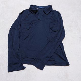 バーバリー(BURBERRY)のBURBERRY　ブラックカットソー(Tシャツ(長袖/七分))