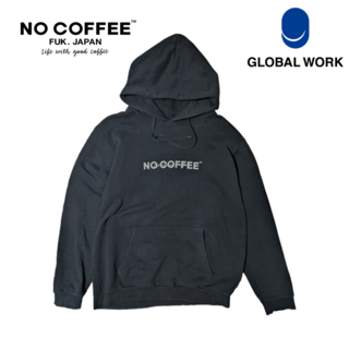 NO COFFEE - NO COFFEE X GLOBAL WORK ブラック ロゴ パーカー