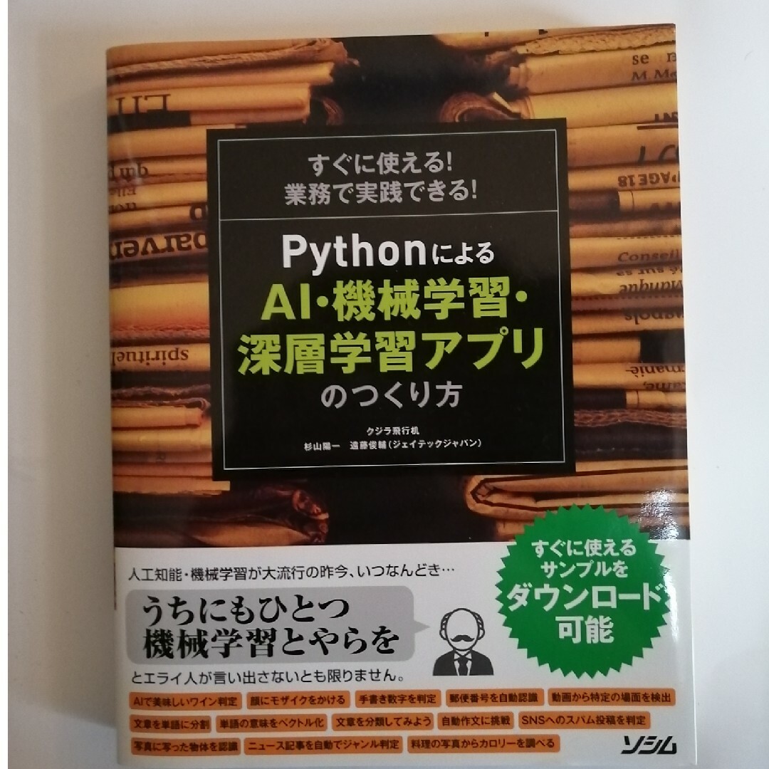 すぐに使える！業務で実践できる！ＰｙｔｈｏｎによるＡＩ・機械学習・深層学習アプリ エンタメ/ホビーの本(コンピュータ/IT)の商品写真