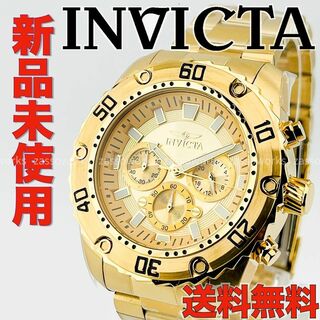 AB17 インビクタ メンズブランド腕時計 ゴールド クロノグラフ ビッグサイズZASSOWORKSの腕時計
