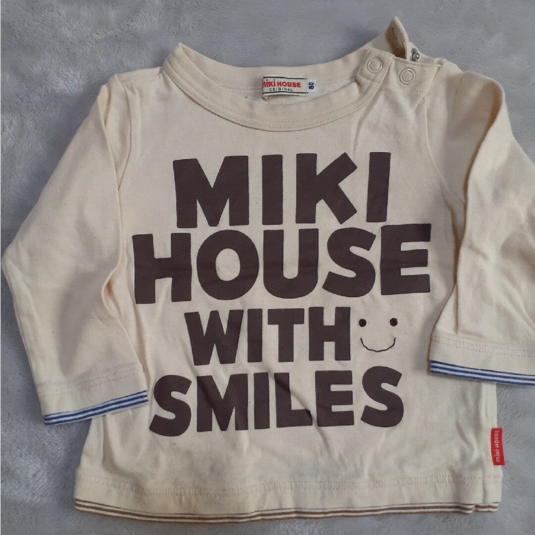 mikihouse(ミキハウス)のミキハウス  ロングTシャツ  80㎝3枚セット キッズ/ベビー/マタニティのベビー服(~85cm)(シャツ/カットソー)の商品写真